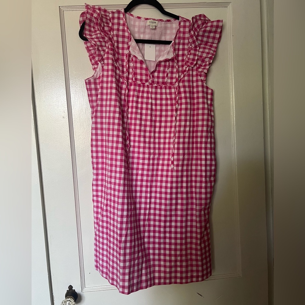 J Crew Dress- Pink Gingham